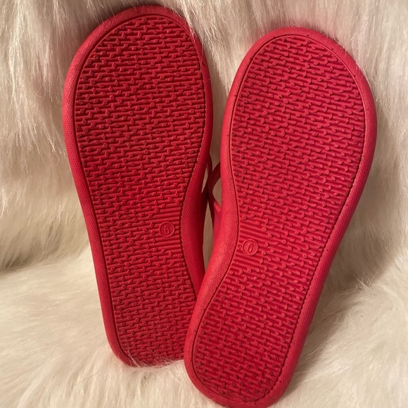 Pink‎ Flip Flops Womens Size 6 Open Toe Sandals Shoes - Picture 5 of 5